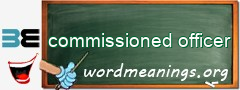 WordMeaning blackboard for commissioned officer